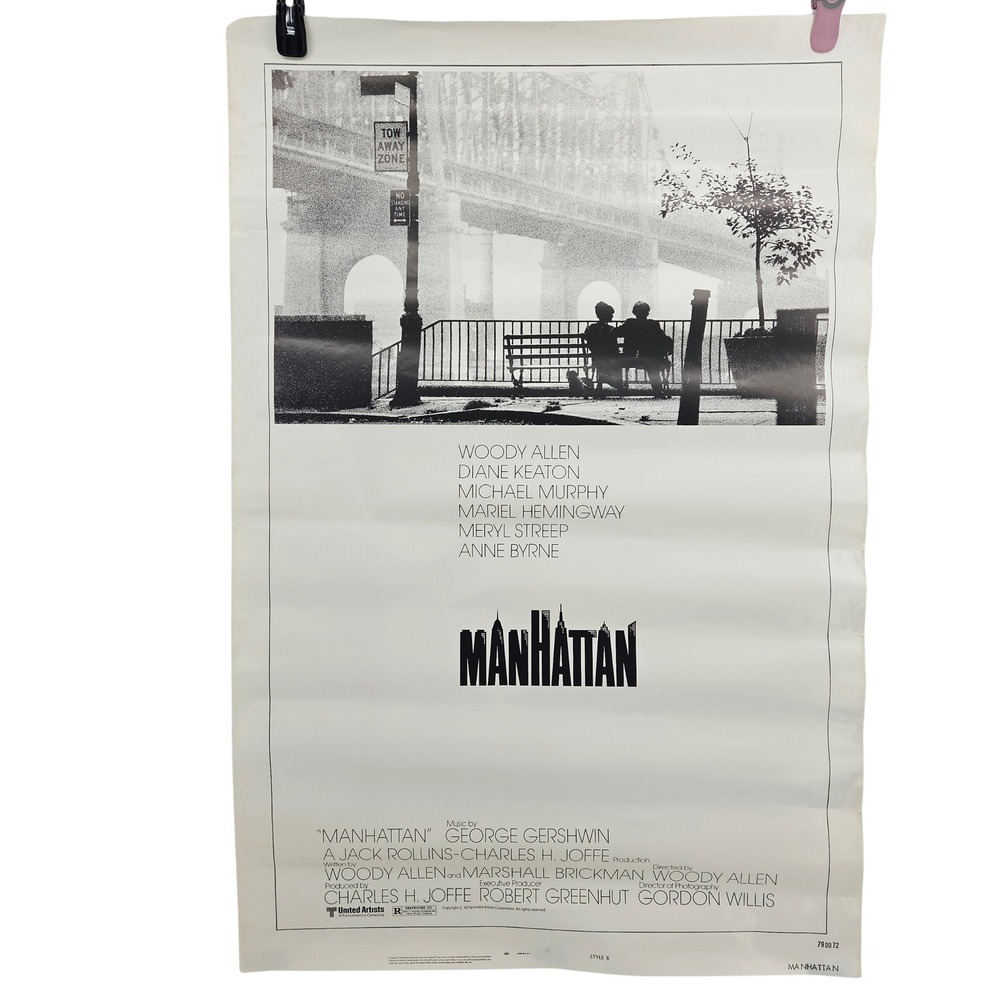 Manhattan Style B Vintage 1979 Movie Poster 27x41 Original 790072 Woody Allen